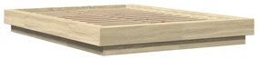 vidaXL Πλαίσιο Κρεβατιού Sonoma Δρυς 140x190 εκ. Επεξεργασμένο Ξύλο