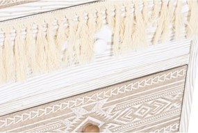 Σιφονιέρα DKD Home Decor Έλατο Φυσικό βαμβάκι Λευκό (48 x 35 x 89 cm)