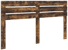 vidaXL Κεφαλάρι με κεφαλάρι Καπνιστό Δρύς 180 cm Επεξεργασμένο ξύλο