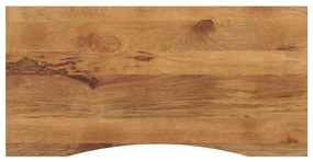 vidaXL Επιφάνεια Γραφείου Καμπύλη 120x50x2,5 εκ Μασίφ Ακατ. Μάνγκο