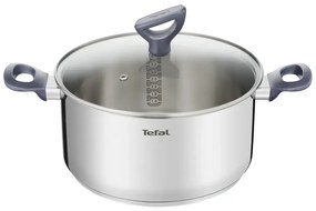 Tefal G7124645 Βαθιά Ανοξείδωτη Κατσαρόλα 5.36lt / 24cm Daily Cook