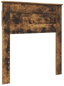 vidaXL Σκελετός Κρεβατιού με στρώμα Καπνιστό Δρύς 90 x 200 cm