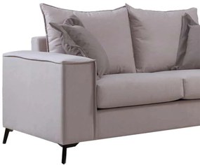 Καναπές Verona 2θέσιος cream - μαξιλάρια mocha 173x93x100εκ