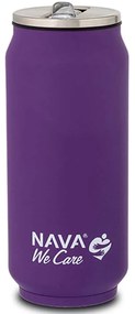 Ποτήρι - Θερμός Με Καλαμάκι We Care 10-016-041 Φ7x18,5cm 500ml Purple Nava