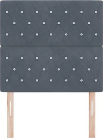 vidaXL Κεφαλάρι Σκούρο Γκρι 90 cm Βελούδο