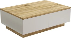 Τραπέζι σαλονιού Thunder pakoworld sonoma-λευκό 90x60x31.5εκ