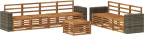 vidaXL Σετ Καναπέ 8 pcs Στερεό Ξύλο Ακακίας