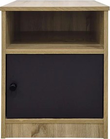 Κομοδίνο Lenea pakoworld sonoma-ανθρακί 40x40x50εκ