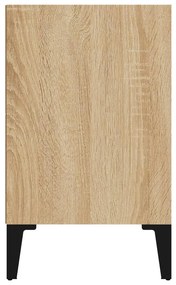 vidaXL Κομοδίνο Sonoma Δρυς 40 x 30 x 50 εκ. με Μεταλλικά Πόδια