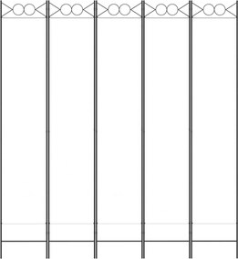 vidaXL Διαχωριστικό Δωματίου με 5 Πάνελ Λευκό 200x220 εκ. από Ύφασμα