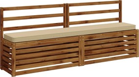 vidaXL Μαξιλάρια Πάγκου 2 Τεμαχίων VUGHT 2 pcs 100% Πολυεστέρας Μπεζ