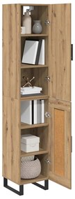 vidaXL Highboard Artisan Oak 34,5 x 34 x 180 εκ. Επεξεργασμένο ξύλο