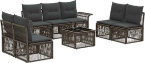 vidaXL Σετ Καναπέ Κήπου 8 pcs Γκρι συνθετικό ρατάν