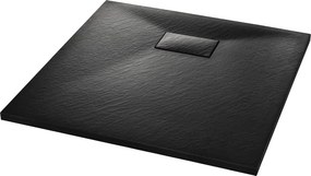 vidaXL Βάση Ντουζιέρας Μαύρη 90 x 90 εκ. από SMC