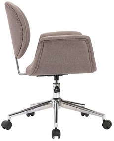 vidaXL Καρέκλα Γραφείου Περιστρεφόμενη Χρώμα Taupe Υφασμάτινη