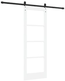 vidaXL Ολισθητή Πόρτα Λευκό 73.5 x 198.5 εκ. Ξύλο και μέταλλο