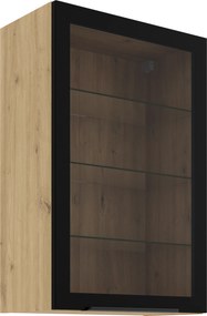 Κρεμαστή βιτρίνα Universal 60 GS 90 1F-Φυσικό – Μαύρο