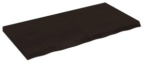 vidaXL Ράφι Τοίχου Σκούρο Καφέ 120x60x(2-6) εκ. Επεξ. Μασίφ Ξύλο Δρυός