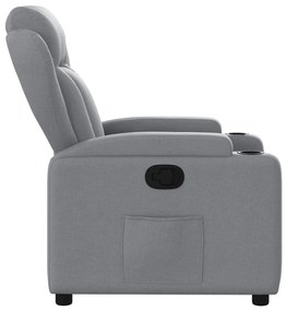 vidaXL Πολυθρόνα Ανακλινόμενη Ανοιχτό Γκρι Υφασμάτινη