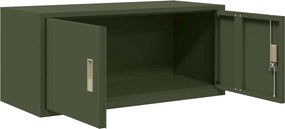 vidaXL Ντουλάπι αποθήκευσης Ελιά Πράσινη 90 x 40 x 40 εκ Ατσάλι