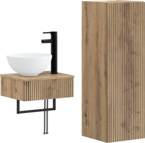 vidaXL Σετ Επίπλων Μπάνιου 2 τμχ. Artisan Δρυς 33 x 34,5 x 100 εκ