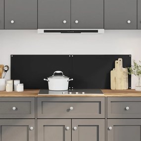 vidaXL Πλάτες Κουζίνας 2 τεμ. Μαύρες 70x50 εκ. από Ψημένο Γυαλί