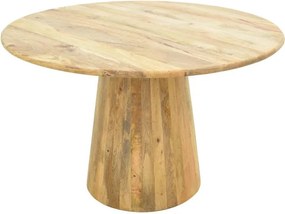 Τραπέζι Rahma I μασίφ ξύλο mango 3εκ σε φυσική απόχρωση Φ120x77εκ 120x120x77 εκ.