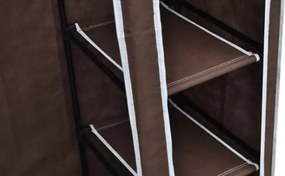 vidaXL Ντουλάπα Καφέ Υφασμάτινη