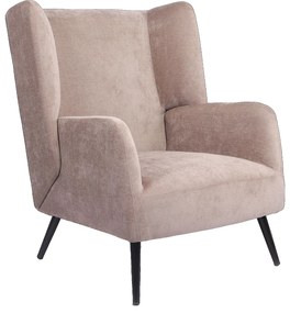 Πολυθρόνα ArteLibre NORA Καφέ Ανοιχτό Ύφασμα/Μέταλλο 100x80x89cm