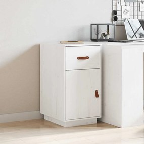 vidaXL Ντουλάπι Γραφείου Λευκό 40 x 50 x 75 εκ. Μασίφ Ξύλο Πεύκου