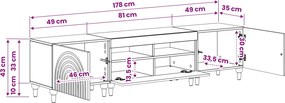 vidaXL 3 Τεμάχια LED Τηλεοπτική Ντουλάπα Sonoma Δρυς