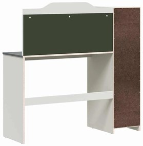 vidaXL Γραφείο Κιμωλίας με ράφι Λευκό και γκρι 120 x 45 x 118.5 εκ.