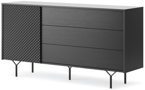Μπουφές με συρτάρια Raven Ανθρακί 144x38x83cm