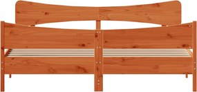 vidaXL Σκελετός Κρεβ. Χωρίς Στρώμα Καφέ Κεριού 180x200 εκ Μασίφ Πεύκο