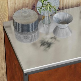 vidaXL Σετ Αποθήκευσης Κουζίνας HATTEM 3 pcs Σκ rusty Ατσάλι