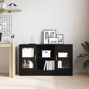 vidaXL Πλαϊνό γραφείο Μαύρη Οξυά 120 x 30,5 x 70 εκ Επεξεργασμένο ξύλο