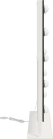 vidaXL Καθρέφτης Vanity LED Λευκό 44 x 10 x 53 εκ Γυαλί και Χάλυβας