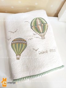 Σετ βρεφικές πετσέτες 2 τμχ - Hot Air Balloon Green 108109009