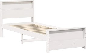 vidaXL Σκελετός Κρεβατιού Λευκό 80 x 200 cm Επεξεργασμένο ξύλο