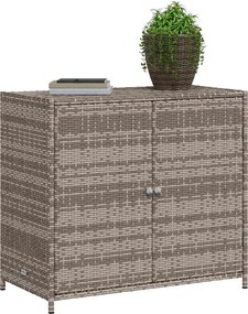 vidaXL Ντουλάπι Αποθήκευσης Κήπου Γκρι 83x45x76 εκ. από Συνθ. Ρατάν