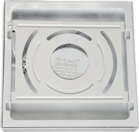 LED Εξωτερικό Πάνελ mini premium slim 12W τετράγωνο Θερμό Λευκό 4913