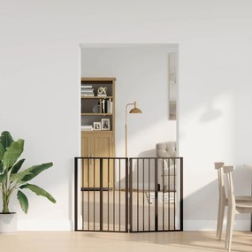 vidaXL Πόρτα Σκύλου 2 pcs Μαύρο 60 x 80 cm Επικαλυμμένος Χάλυβας