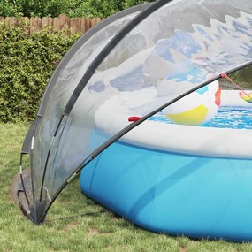 vidaXL Θόλος πισίνας Διαφανές 430 x 430 x 210 εκ. PVC