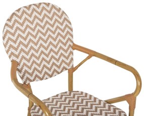 ΠΟΛΥΘΡΟΝΑ ΑΛΟΥΜΙΝΙΟΥ BAMBOO LOOK ΦΥΣΙΚΟ - ΛΕΥΚΟ HM5928.03 55x58x95 εκ.