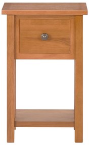 vidaXL Τραπεζάκι Βοηθητικό με Συρτάρι 35x27x55 εκ. Μασίφ Ξύλο Δρυός