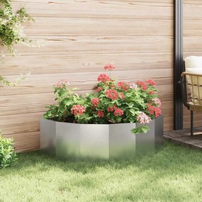 vidaXL Γλάστρα Ασημί 120 x 60 x 35 cm Ανοξείδωτο ατσάλι