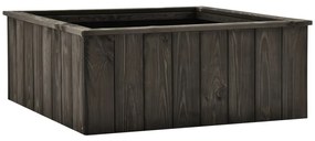 vidaXL Ζαρντινιέρα Υπερυψωμένη Σκ. Γκρι 74x77x30 εκ. Μασίφ Ξύλο Πεύκου