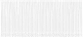 vidaXL Κουρτίνες με κουρτίνες Floral Λευκό 600 x 140 cm Πολυεστέρας