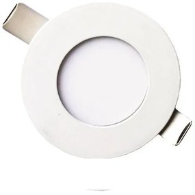 Χωνευτό Φωτιστικό Slim Φ8.5 3W 3000K Αλουμίνιο Λευκό 145-68602 Eurolamp-145-68602-Λευκό 145-68602