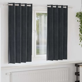 vidaXL Kourecine Blackout με Μάτια 2 τεμάχια Σκούρο Γκρι Βελούδο
